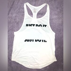 Nike White Athletic Tank Top